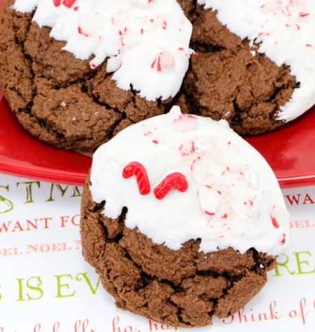 chewy chocolate peppermint cookies